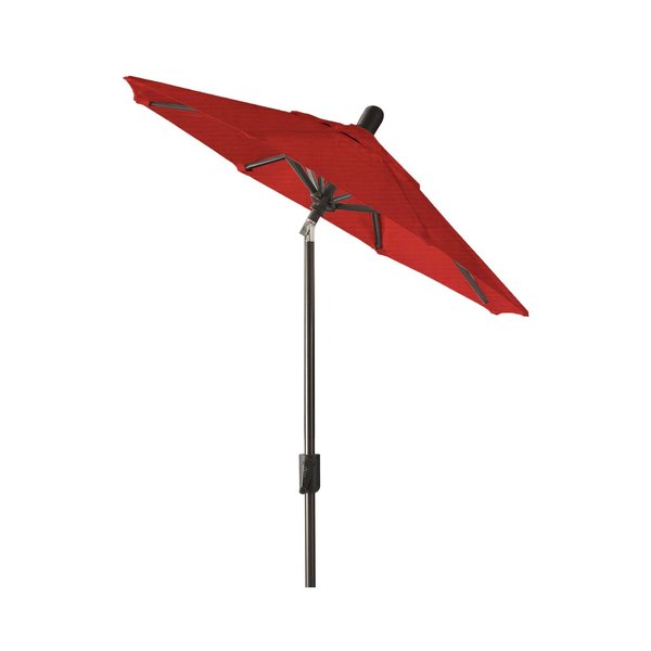 Amauri Outdoor Living 6' Round Auto Tilt Market Umbrella (Frame: Black Sapphire, Fabric: Sunbrella- Jockey Red) 70210-106-CS21002